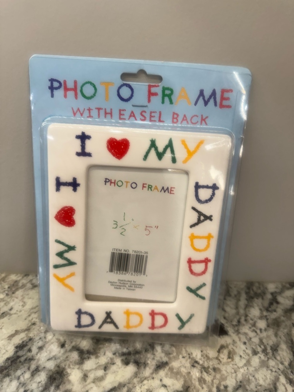I ♥️ My Daddy Photo Frame - Multicolor Letters